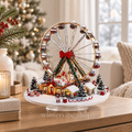 Weihnachtszauber im Miniaturformat – Vintage-Riesenrad mit Winterdorf aus Acryl