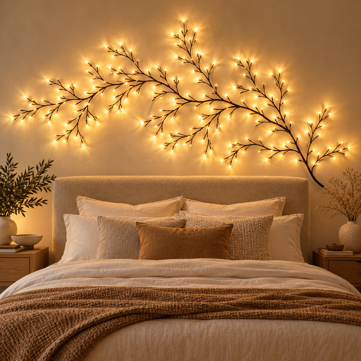 USB-LED-Lichterkette in Weinreben-Optik mit Fernbedienung ✨🌿