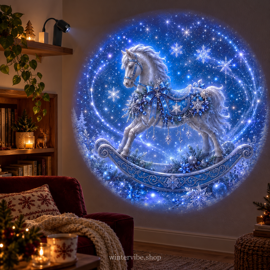 Weihnachtlicher USB-Projektor – 8 festliche Motive für Wand und Decke