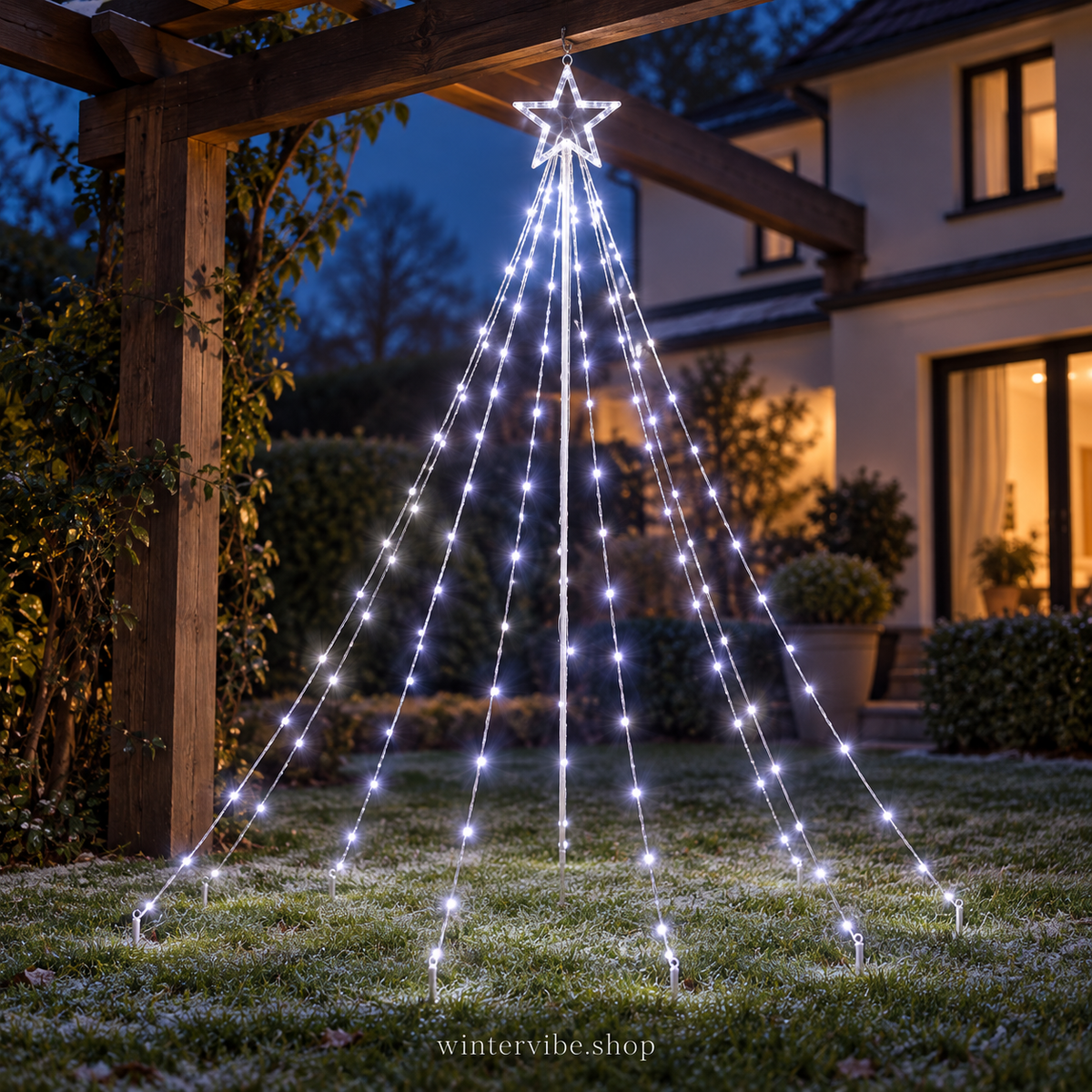 Sapin lumineux LED avec étoile – Magie de Noël pour la maison et le jardin