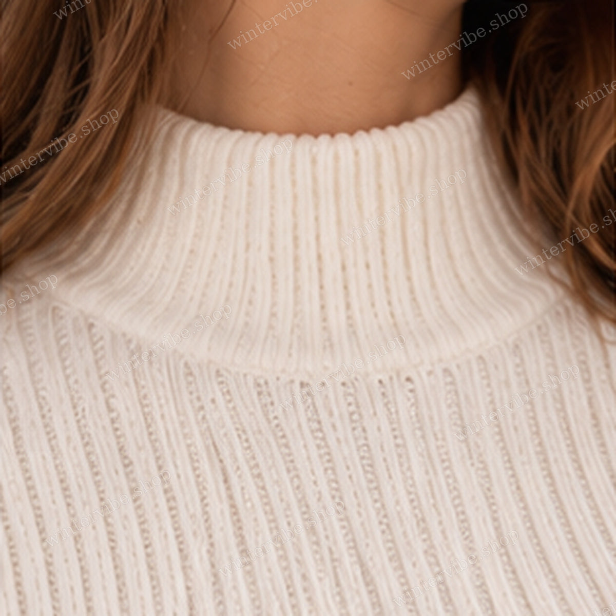Damen-Rollkragenpullover mit Rippstrick und kuscheligem Innenfutter – Elegant & Warm durch den Winter ❄️🤍