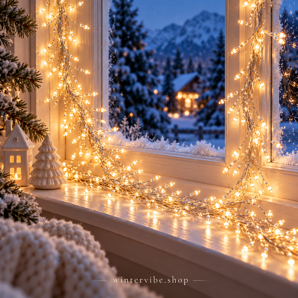 LED-Büschellichterkette mit USB – Warmweißer Weihnachtszauber