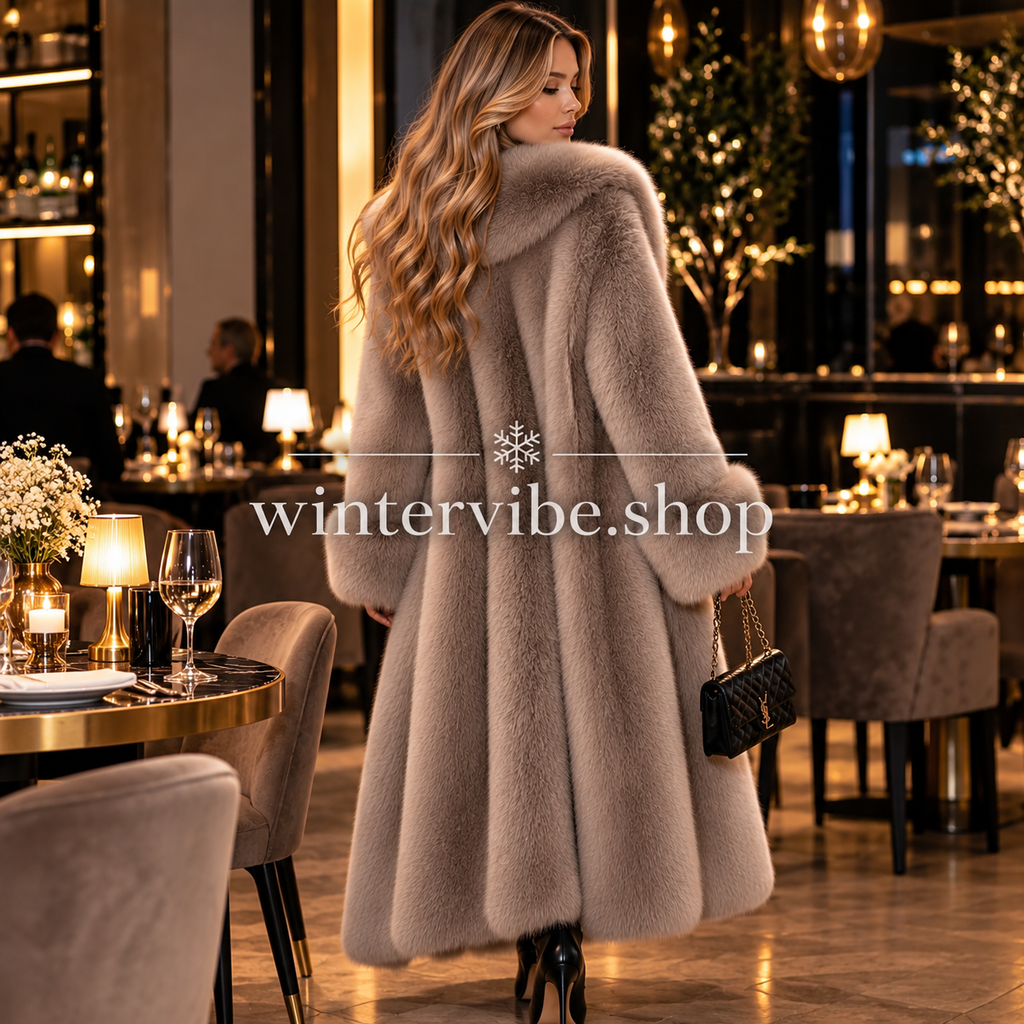 Damen-Luxusmantel in Felloptik – Elegant, Kuschelig & Zeitlos 🤎