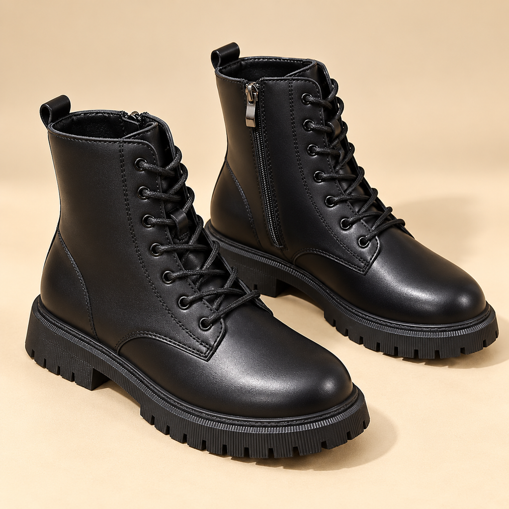 Damen Winterboots mit warmem Innenfutter – Schwarz