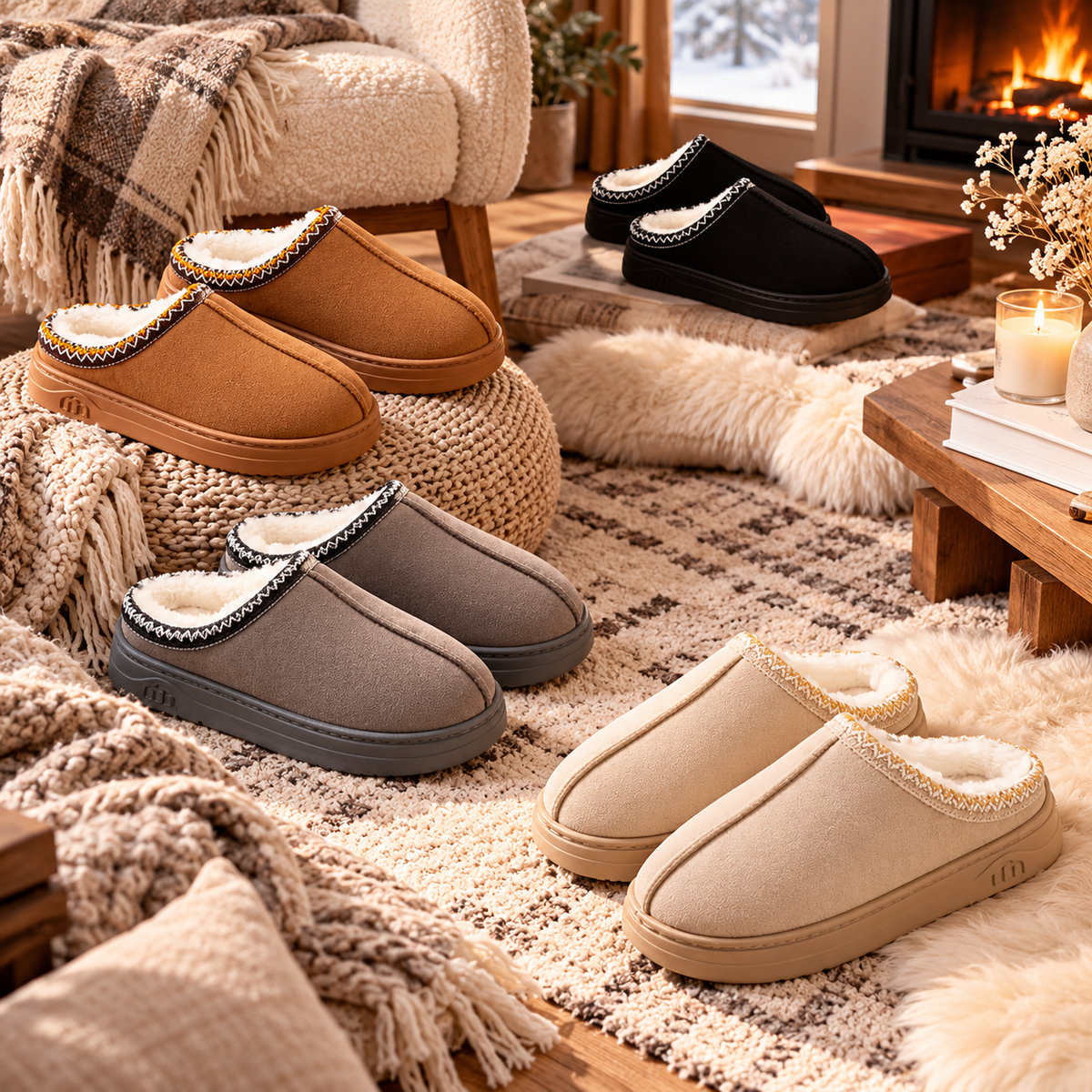 Kuschelige Hausschuhe mit Warmfutter – Komfort für gemütliche Wintertage 🤎