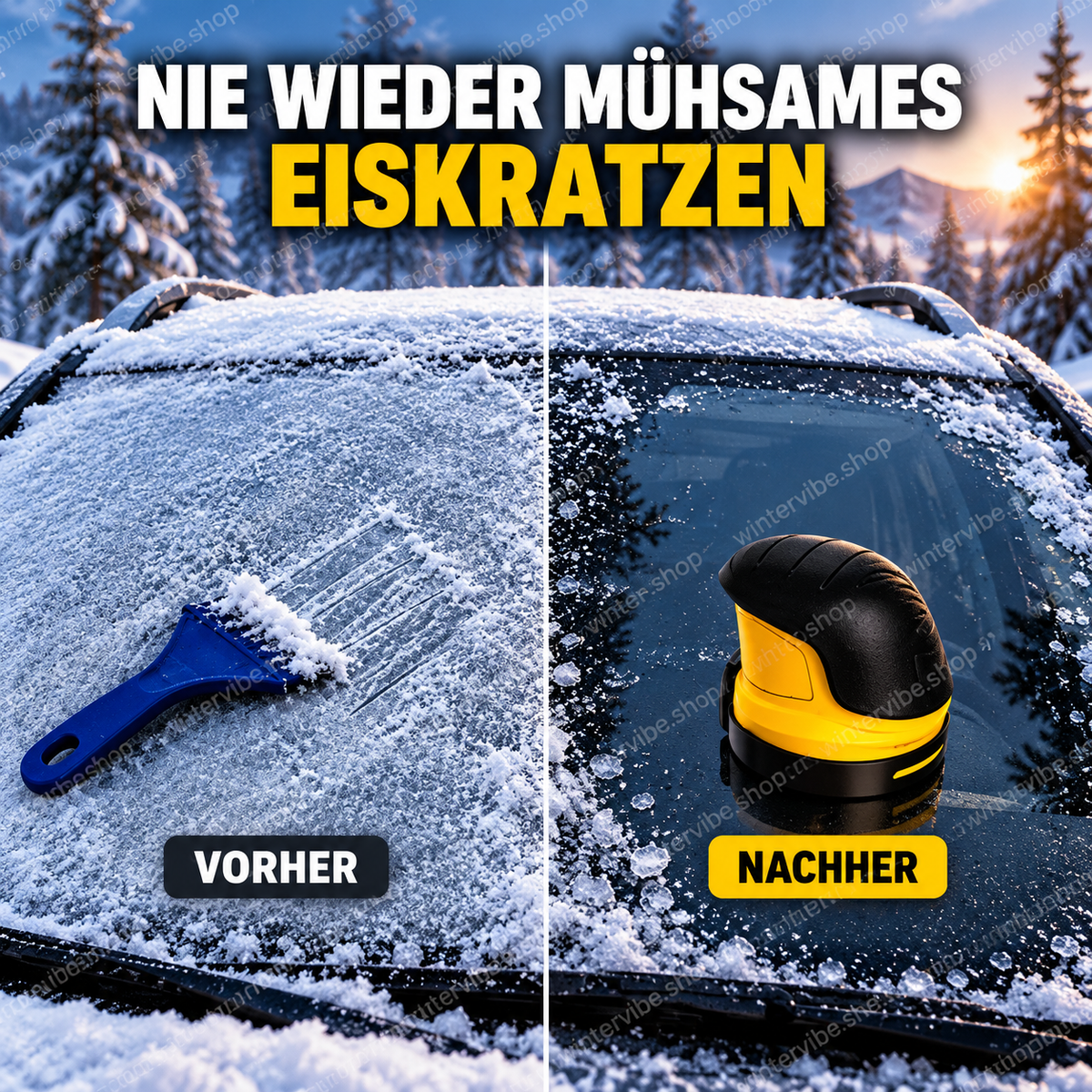 Elektrischer Auto-Eiskratzer mit rotierender Klinge – Kabellos, wiederaufladbar & leistungsstark