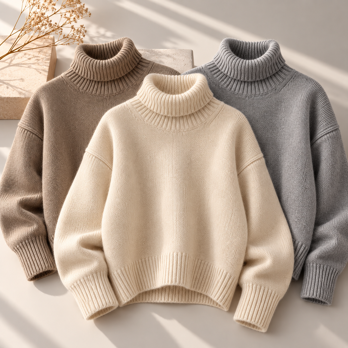 Wollpullover mit Rollkragen – Zeitlose Eleganz für kalte Tage