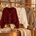 Damen Strickjacke mit Zopfmuster – Kuschelig, Elegant & Zeitlos | In 3 Farben