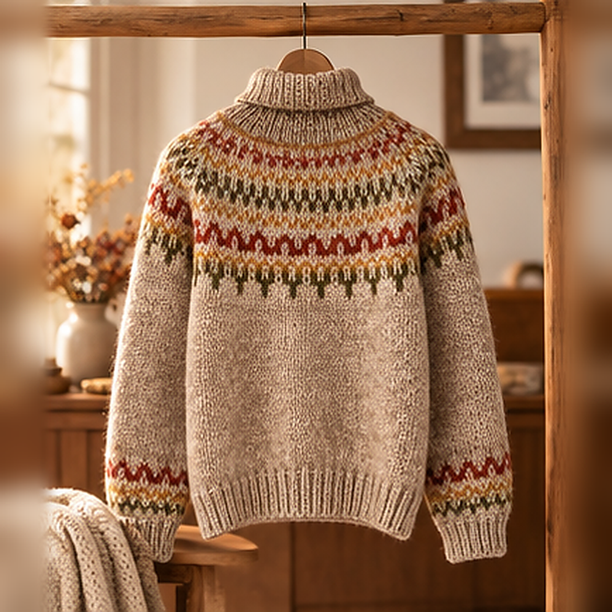Damen-Strickpullover mit Norwegermuster – Gemütlicher Winterlook